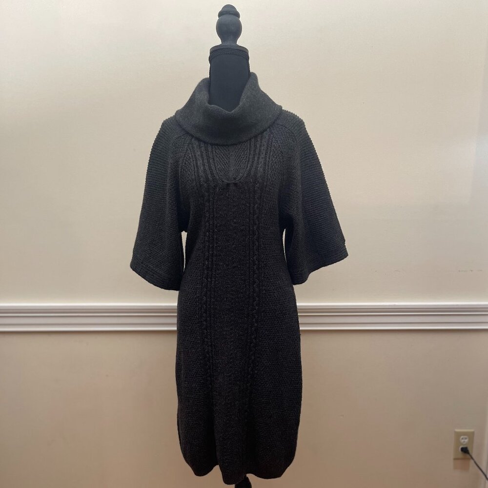 Tahari Grey Cowl Neck Dress - Size M